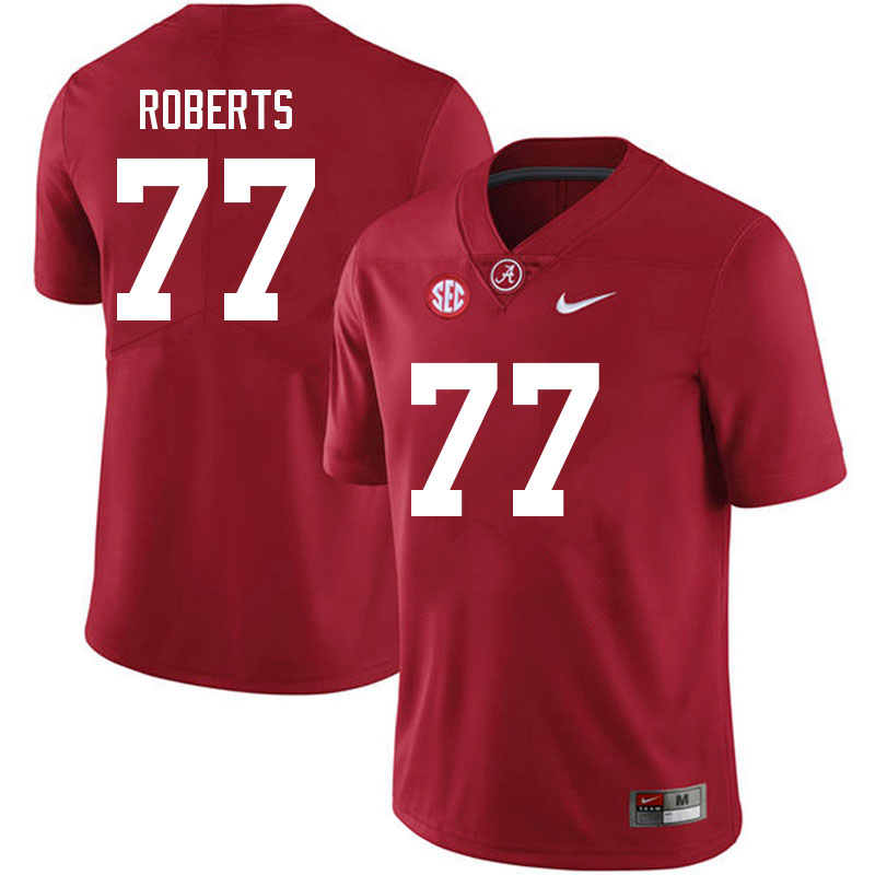 Alabama Crimson Tide Men's Jaeden Roberts #77 Crimson NCAA Nike Authentic Stitched 2021 College Football Jersey LV16P84BG